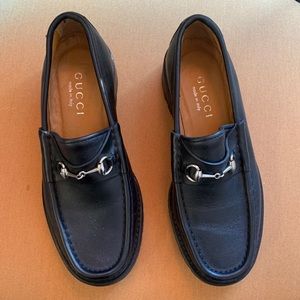 Authentic Black Gucci Lug Sole Loafer 5.5
